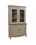 Buffet vaisselier 2 portes vitrées en pin - Château