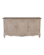 Buffet bas gris 3 portes en pin massif - Château