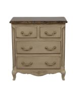 Commode 4 tiroirs en pin massif L77 cm - Château