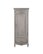 Armoire penderie bonnetière 1 porte en pin gris argenté - Château