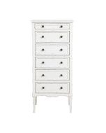 Commode chiffonnier blanc polaire 6 tiroirs
