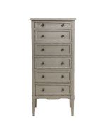 Commode chiffonier gris fumé glossy 6 tiroirs