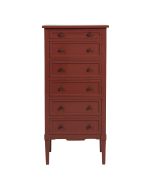Commode chiffonier vieux rose glossy 6 tiroirs