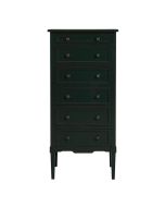 Commode chiffonier vert forêt glossy 6 tiroirs