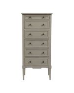 Commode chiffonnier grise 6 tiroirs