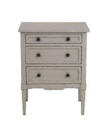 Petite commode 3 tiroirs en épicéa gris fumé