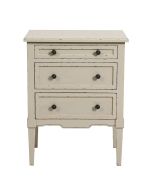 Petite commode 3 tiroirs en pin beige