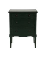 Petite commode 3 tiroirs en épicéa vert forêt
