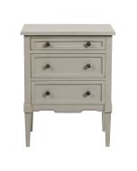 Petite commode 3 tiroirs en épicéa gris perle patiné