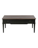 Table basse rectangulaire noire