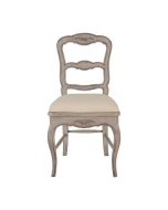 Chaise en tissu blanc cassé et pin massif - Château