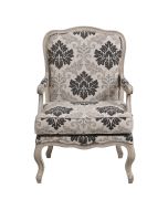 Fauteuil en tissu Arabesque et finition Château - Auguste