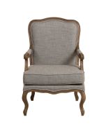 Fauteuil en tissu losange gris - Auguste