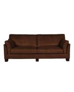 Canapé en cuir 3 places marron - Canberra