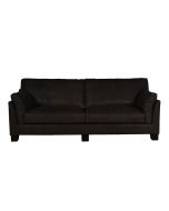 Canapé en cuir 3 places noir - Canberra