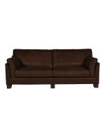 Canapé en cuir 3 places marron Riders Cocoa - Canberra
