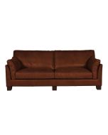 Canapé en cuir 3 places marron Riders Mocha - Canberra