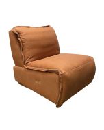 Fauteuil relax inclinable électrique en cuir camel - Copenhague