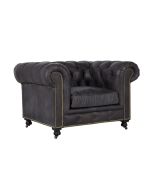 Fauteuil chesterfield en cuir - Coventry