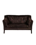 Canapé en cuir 2 places Marron Antic Tobacco - Darwin