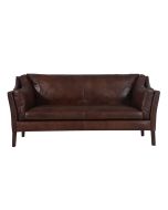 Canapé en cuir 3 places Marron Antic Whisky - Darwin
