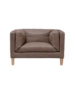 Fauteuil en cuir taupe - Détroit