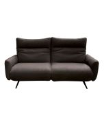 Canapé 3 places inclinable électrique en cuir graphite - Hambourg