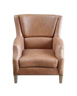 Fauteuil en cuir camel - Harvard