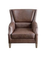 Fauteuil en cuir marron - Harvard