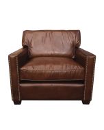 Fauteuil en cuir marron Antic Whisky - Hastings