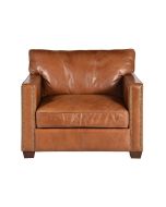 Fauteuil en cuir marron Riders Nut - Hastings