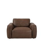 Fauteuil en cuir marron - Kingston
