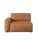 Module 1 place accoudoir gauche en cuir camel - Kingston