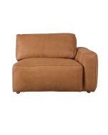 Module 1 place accoudoir droit en cuir  camel - Kingston