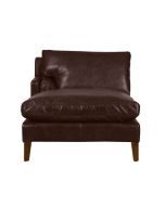 Méridienne en cuir marron Antic Tobacco - Stanford