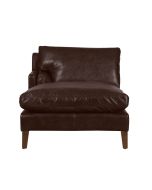 Méridienne en cuir marron Riders Cocoa - Stanford