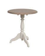 Guéridon blanc en pin massif - Château