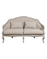Banquette 3 places en tissu beige - Constance