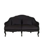 Banquette noire 3 places en hévéa - Constance