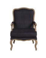 Fauteuil en tissu anthracite - Auguste