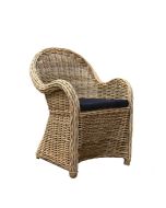 Fauteuil en rotin avec coussin - Ceylan