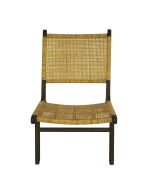 Fauteuil en rotin et teck noir - Ceylan