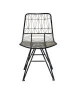 Chaise noire en métal - Factory