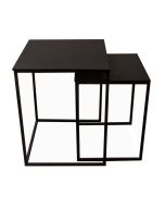 Tables gigognes carrées noires - Factory