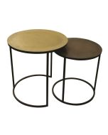 Tables gigognes rondes bronze - Factory