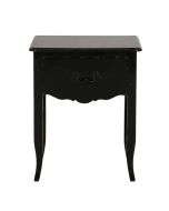 Table de chevet noir graphite 1 tiroir en épicéa