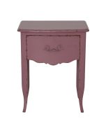 Table de chevet 1 tiroir en épicéa rose