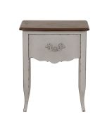 Table de chevet 1 tiroir en épicéa argenté