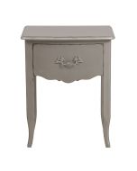 Table de chevet gris fumé 1 tiroir en épicéa