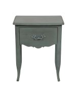 Table de chevet 1 tiroir en épicéa bleu mat